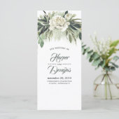 Groen Trouwprogramma's | Menu (Staand voorkant)