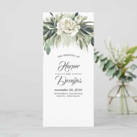 Groen Trouwprogramma's | Menu (Staand voorkant)