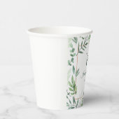 Groen Tuin Initiaal Trouwpapier Borden Papieren Bekers (Rechts)