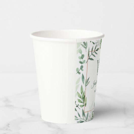 Groen Tuin Initiaal Trouwpapier Borden Papieren Bekers