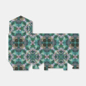 Groen-turkooisornament Bedankdoosjes (Uitgevouwen)