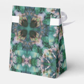 Groen-turkooisornament Bedankdoosjes (Achterkant)