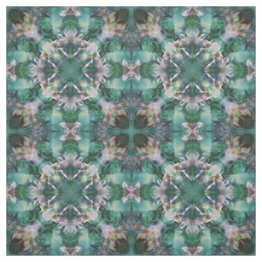 Groen-turkooisornament Stof (Swatch)