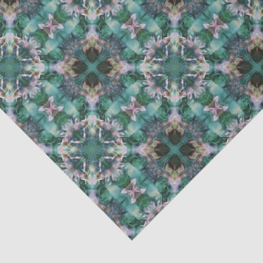 Groen-turkooisornament Tissuepapier (Detail)