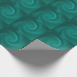 Groen, turkooispiraal patroon. cadeaupapier