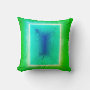 Groen turquoise deur neon illusie effect kussen