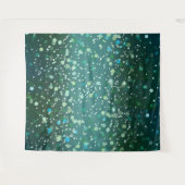 Groen Turquoise Patroon Wandkleed (Voorkant (horizontaal))