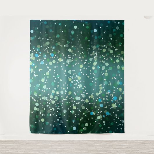 Groen Turquoise Patroon Wandkleed (Voorkant)