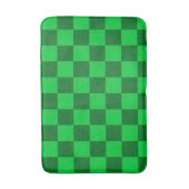 Groen Tweekleurig Schaakbord Patroon Badmat (Voorkant Verticaal)
