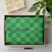 Groen Tweekleurig Schaakbord Patroon Tissuepapier (Geschenk)