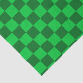 Groen Tweekleurig Schaakbord Patroon Tissuepapier (Detail)