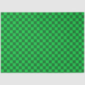 Groen Tweekleurig Schaakbord Patroon Tissuepapier (Voorkant)