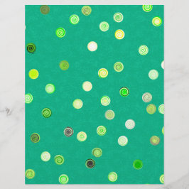 Groen Twisty Stippen Spiral 2-zijdig Restpapier