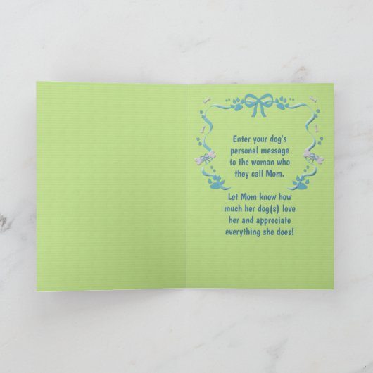 Groen uit de Moederdag van de hond Kaart (Binnen)