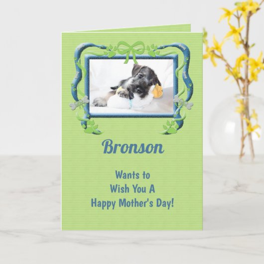 Groen uit de Moederdag van de hond Kaart (Gele Bloem)