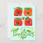 Groen uit mijn hoofd Tomaten - Punny Garden-kaart (Voorkant)