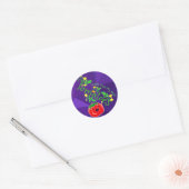 Groen uit mijn hoofd Tomaten - Punny Garden Ronde Sticker (Envelop)