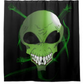 Groen uitheemse Shower Curtain Douchegordijn (Voorkant)