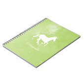 Groen Unicorn gepersonaliseerd Notitieboek (Linkerzijde)