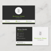 Groen Uw Logo Moderne Sociale Media Profiel Visitekaartje (Voorkant / Achterkant)