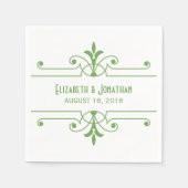 Groen v2 Fancy papier voor sierdoeleinden Servet (Voorkant)