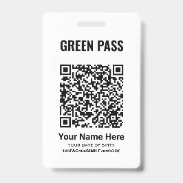 Groen Vaccinatiecertificaat PVC Cool Wit Badge