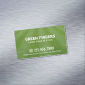 Groen vakgebied voor graszorg en landschapsontwerp magnetisch visitekaartje (Voorbeeld)