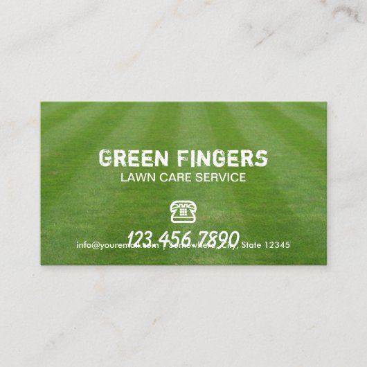 Groen vakgebied voor graszorg en landschapsontwerp visitekaartje (Voorkant)