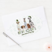 Groen van de feestdag met kerstmis ovale sticker (Envelop)