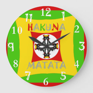 Groen van de Kleur van Matata Rasta van Hakuna Grote Klok