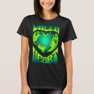 Groen van harte Eco milieuvriendelijk Retro  T-shirt