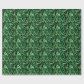 Groen varengras loof textuur cadeaupapier (Vlak)