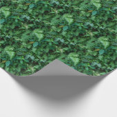 Groen varengras loof textuur cadeaupapier (Hoek)