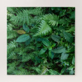 Groen varengras loof textuur legpuzzel (Horizontaal)