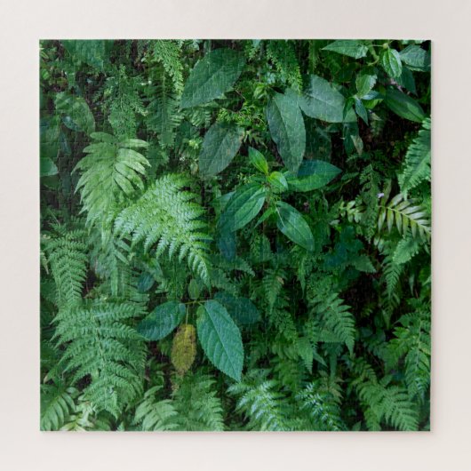 Groen varengras loof textuur legpuzzel (Verticaal)