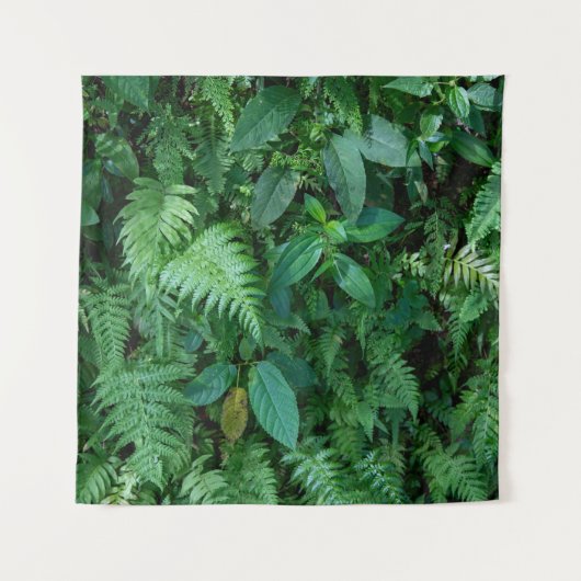 Groen varengras loof textuur wandkleed (Voorkant)
