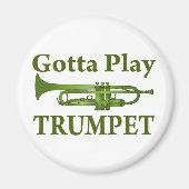 Groen Variegated Gotta Spelen Trompet Gift Magneet (Voorkant)