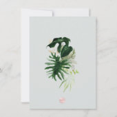 Groen Variegated Tropisch Loof Save the Date Kaart (Achterkant)