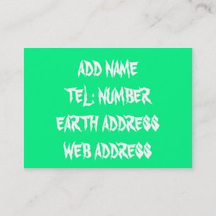 Groen vast visitekaartje