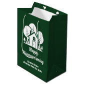 Groen Vastgoedbedrijf Fijn dat je erin zit Medium Cadeauzakje (Voorkant Gekanteld)