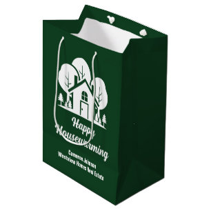 Groen Vastgoedbedrijf Gelukkig Huiselijk Verwelkom Medium Cadeauzakje