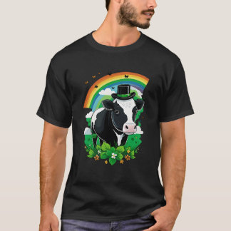 Groen vee Shamrock op St Patricks Day Koe T-shirt