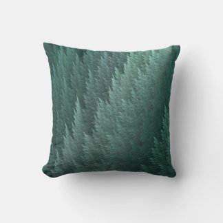 Groen Veer Patroon Ontwerp Worp Kussen