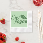  groen vegan Logo blad Servet (Insitu)