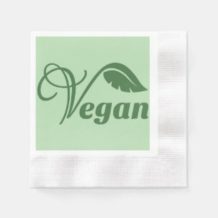 groen vegan Logo blad Servet
