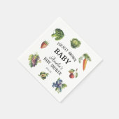 Groen  Veggie Lokaal geteeld Baby shower Servet (Hoek)