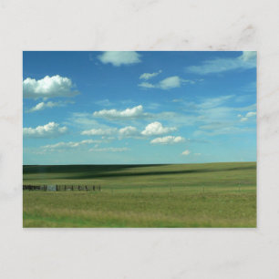 Groen veld en troebel blauw luchtruim, Colorado Briefkaart
