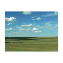 Groen veld en troebel blauw luchtruim, Colorado