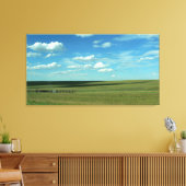 Groen veld en troebel blauw luchtruim, Colorado Canvas Afdruk (Insitu (Woonkamer))