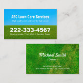 Groen veld met groene startbaan blauwe hemel visitekaartje (Voorkant / Achterkant)